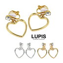 イヤリング レディース オープンハート シンプル ゴールド シルバー ワンポイント 激安 安い プチプラ LUPIS ルピス