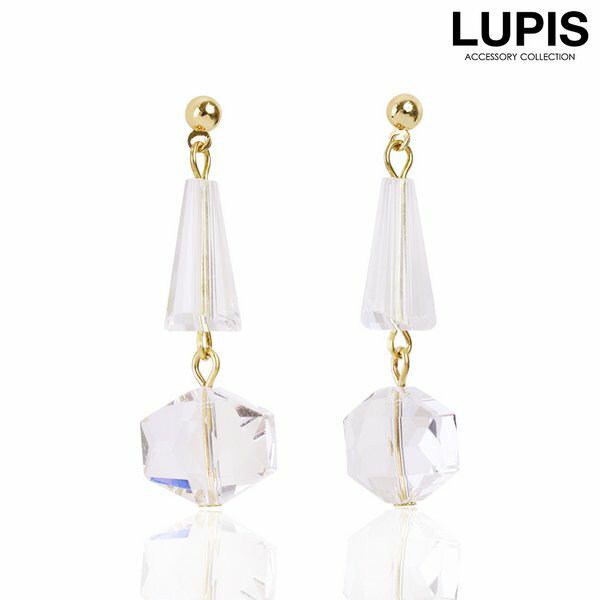 ピアス クリア シンプル ビジュー 揺れる 透明 安い 激安 LUPIS ルピス