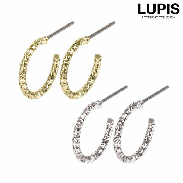 ピアス フープピアス シンプル カット メタル ゴールド シルバー 小さめ レディース 上品 大人っぽい かわいい