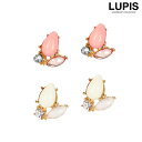 ピアス レディース ティアドロップ ストーン ビジュー ミルキー おしゃれ かわいい ガーリー ホワイト ピンク 安い 激安 LUPIS ルピス