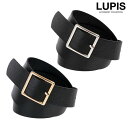 ベルト レディース フェイクレザー スクエアバックル ブラック シンプル 激安 安い プチプラ LUPIS ルピス