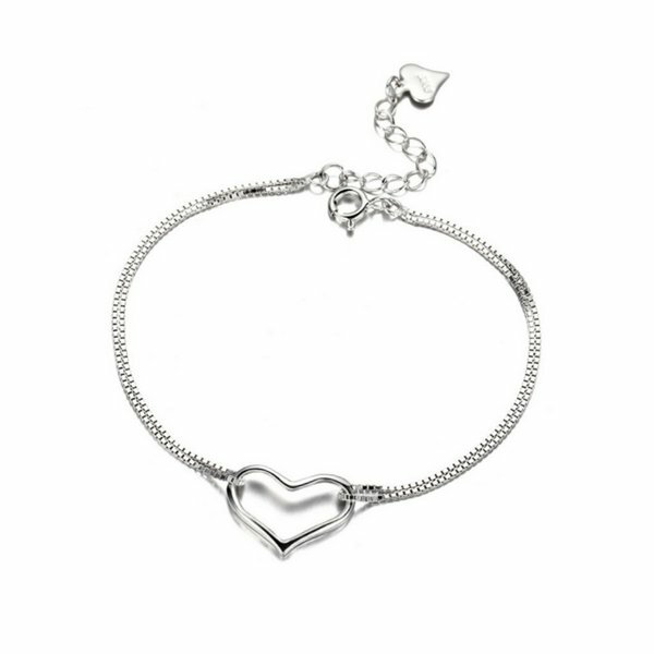 【送料無料!】ブレスレット レディース S925 プラチナ オープンハート ベネチアンチェーン 20代 30代 40代 ラコーデ lacorde ギフト プレゼ...