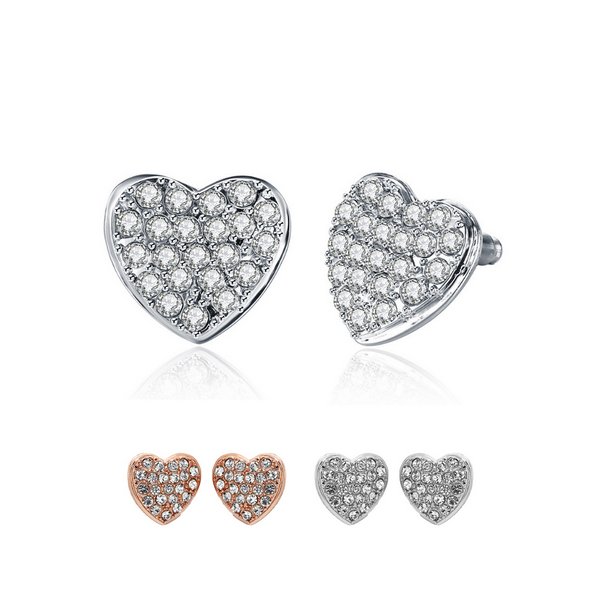 【送料無料!】ピアス レディース パヴェ ハート ストーン シンプル シルバー ゴールド 大人 おしゃれ ラコーデ lacorde ギフト プレゼント