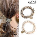 ヘアアクセサリー ヘアゴム ビジュー ビーズ クリスタル クリア ブラック チャーム コイン 安い 激安 LUPIS ルピス