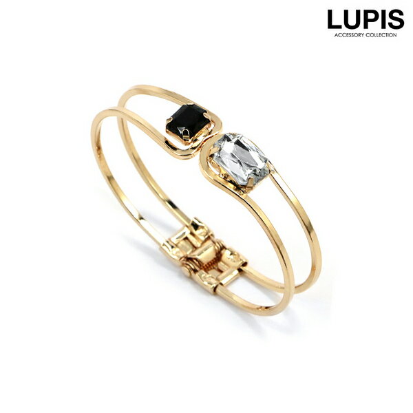 バングル ブレスレット レディース ビジュー ストーン 簡単装着 ゴールド おしゃれ 大人 カジュアル 激安 安い プチプラ LUPIS ルピス