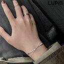 ブレスレット レディース カーブプレート チェーン 2連 メタルライン シルバー 華奢 大人 安い 激安 LUPIS ルピス