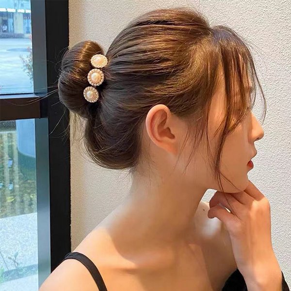 シニヨンメーカー デフトバン ベージュ お団子ヘアアレンジ 可愛い​ 通販