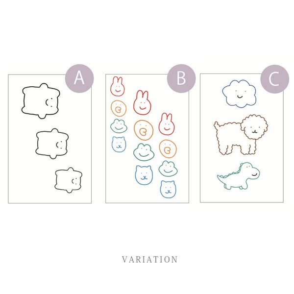 タトゥーシール 韓国 アニマル ゆるかわ うさぎ くま プードル 恐竜 線画 カラー かわいい おしゃれ 激安 安い プチプラ y2k