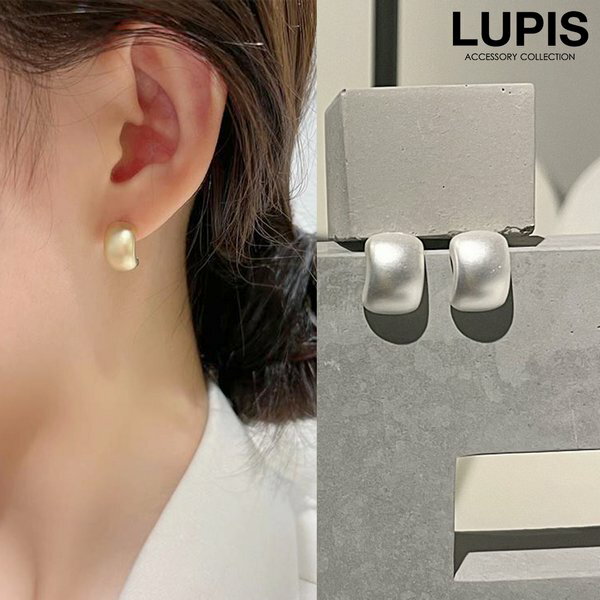 ピアス レディース マットメタル カーブライン シンプル 艶消し S925ポスト ミニマム 小さめ ワンポイント 上品 大人激安 安い プチプラ LUPIS ル...