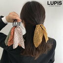 ヘアゴム ヘアアクセサリー リボン シフォン 小花柄 フラワー くすみカラー おしゃれ ガーリー アイボリー マスタード テラコッタ グリーン激安 安い プチプ...
