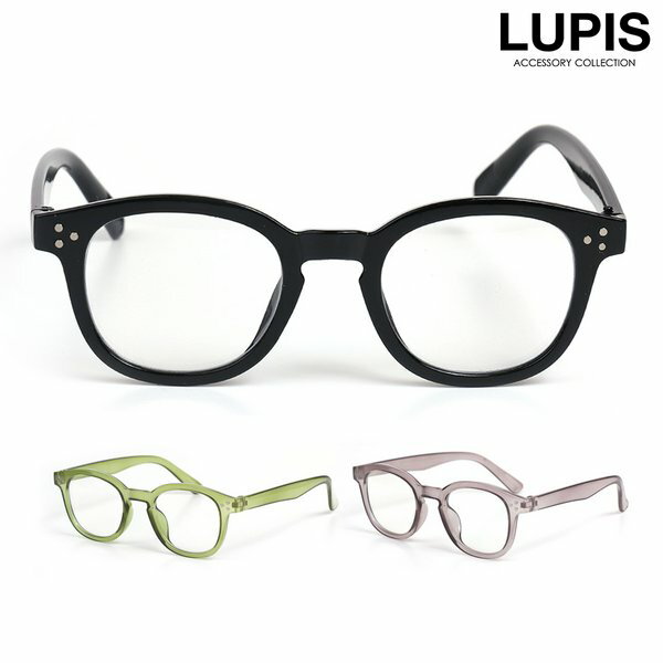 伊達メガネ メガネ レディース 眼鏡 ファッション小物 ユニセックス 男女兼用 おしゃれ 幅広 ワイド ブラック グリーン グレー ブランド 安い 激安 LUPIS ルピス