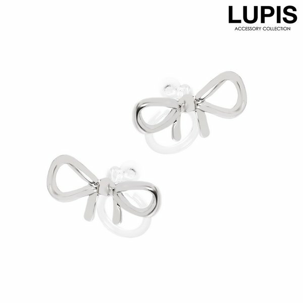 イヤリング リボン シンプル ノンホールピアス 樹脂 金属アレルギー対応 ガーリー 上品 大人 小ぶり 小さめ ワンポイント 韓国 韓国っぽ激安 安い プチプラ...