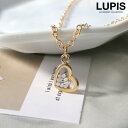 ネックレス レディース オープンハート シンプル 華奢 上品 ストーン 大人 かわいい 激安 安い プチプラ LUPIS ルピス