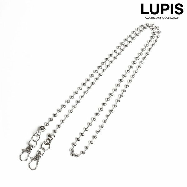 スマホショルダー ストラップ ショルダー メタル チェーン ボールチェーン 斜めがけ 首掛け 肩掛け 多機種対応 iPhone Android おしゃれ シルバー ルピス LUPIS 激安 プチプラ ギフトのサムネイル
