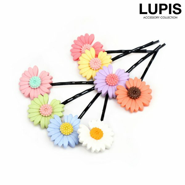 ヘアアクセサリー ヘアピン アメピン アメリカピン フラワー ガーリー 大人 子供 パステル かわいい ヘアアレンジ 韓国っぽ 激安 安い プチプラ LUPIS...