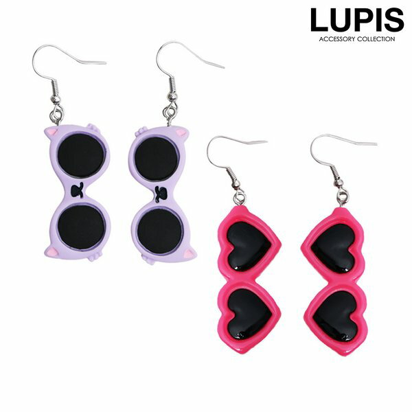 ピアス レディース サングラス ハート ねこ ネコ ユニーク ポップ かわいい ガーリー リゾート ハロウィン 仮装 かわいい 安い 激安 LUPIS ルピス