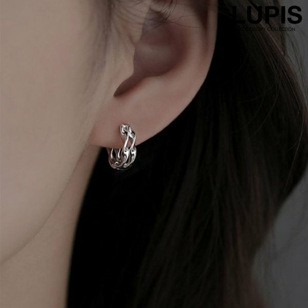 ピアス レディース フープ メタル ツイスト シンプル 上品 こなれ感 ゴールド シルバー 小さめ 韓国 韓国っぽ 安い 激安 LUPIS ルピス