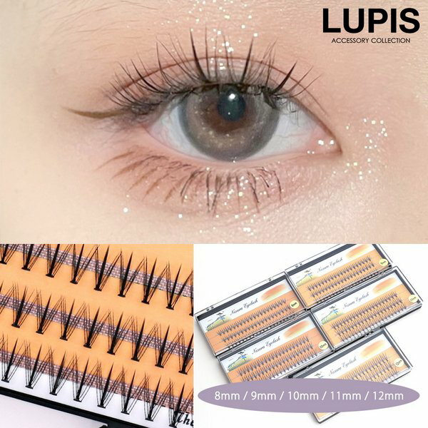 つけまつげ アイラッシュ 部分用 上まつげ セパレート ワンホン ワンホンまつ毛 束感 ナチュラル 盛れる セルフ まつエク 激安 安い プチプラ LUPIS ...