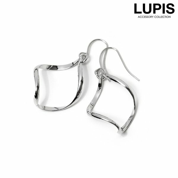 ピアス フックピアス レディース ツイスト ねじれ シンプル メタル 上品 シルバー カジュアル きれいめ 激安 安い プチプラ LUPIS ルピス