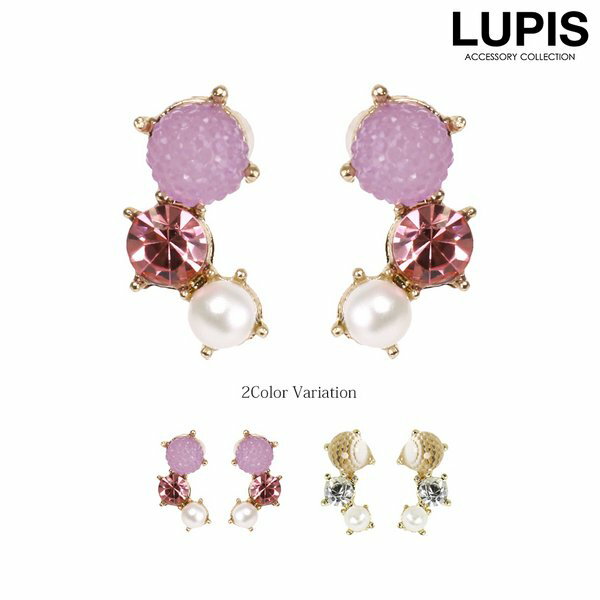 ミラーボールビジューパールピアス ピアス レディース アクセサリー かわいい 安い 激安 LUPIS ルピス