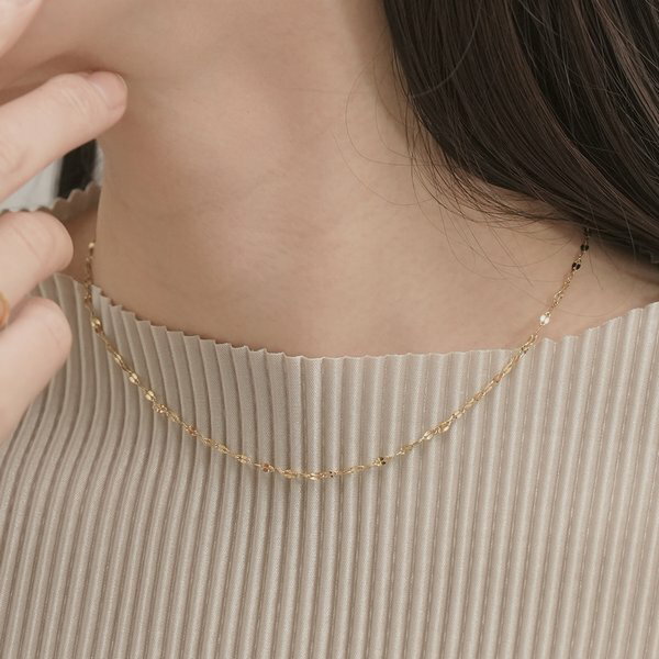 ネックレス 金属アレルギー対応 つけっぱなしOK レディース ステンレス サージカル 316L 錆びにくい 水に強い シンプル ペタルチェーン 上品 lupis ルピス 激安 安いのサムネイル