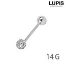 ボディピアス 14G ストレートバーベル ジュエル ストーン サージカルステンレス 金属アレルギー対応 つけっぱなしOK 激安 安い プチプラ LUPIS ルピ...