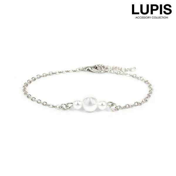 ブレスレット レディース パール シンプル チェーン 華奢 シルバー 大人っぽい 上品 激安 安い プチプラ LUPIS ルピス