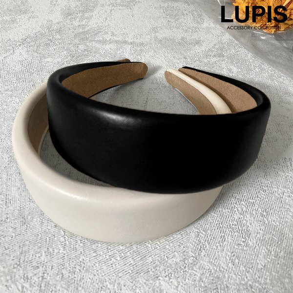 カチューシャ ワイド 幅広 ボリューム もっちり フェイクレザー ヘアアクセサリー 大きめ 高見え 安い 激安 LUPIS ルピス