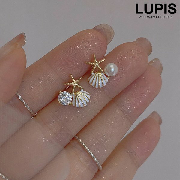 ピアス レディース シェル スターフィッシュ パール ストーン マリン 海 夏 マーメイド 上品 エレガント 華やか かわいい 爽やか 韓国 韓国っぽ lupis ルピス 安い 激安 プチプラのサムネイル