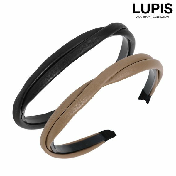 カチューシャ ヘアアクセサリー レザー調 フェイクレザー ツイスト シンプル 大人 おしゃれ スリム 細め ブラック ブラウン 大人 高見え 安い 激安 LUP...