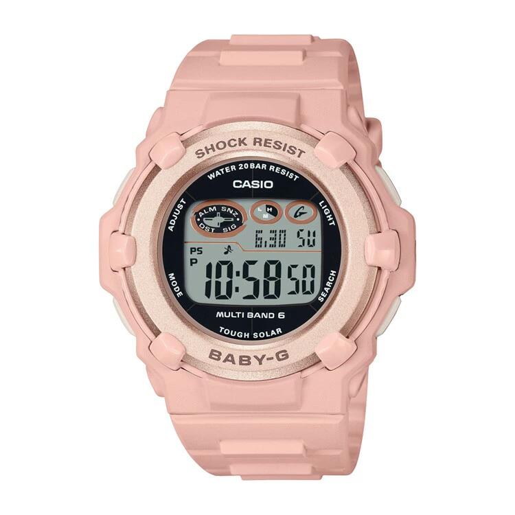 【CASIO】カシオ BABY-G ベビーG BGR-3003NC-4JF ピンク (防水 レディース 腕時計 ソーラー充電 樹脂バンド 薄型ラウンドフェイス)【国内正規品】