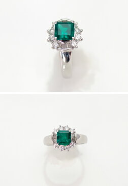 【中古】 コロンビア産 エメラルド リング 鑑別書付 Pt900 エメラルド 1.18ct ダイヤモンド 0.57ct SIクラス 12号 プラチナ アクセサリー 宝石 レディース 【磨き上げ済】