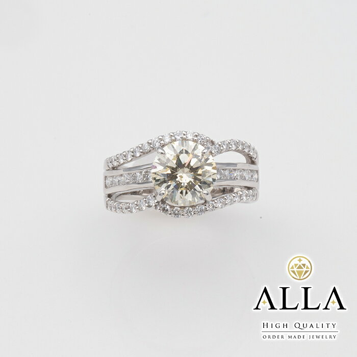 1粒イエローダイヤモンドリング鑑定...