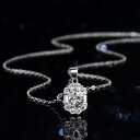 【全品70%OFFクーポン 円高還元セール!!4/20-21】 ネックレス レディース モアサナイト ホワイト ブルー シルバー925 シルバー 1ct アズキ...