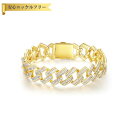 【全品65%OFFクーポン!!先着500名様 フライング&スタートダッシュ 8/22-24】 ブレスレット キュービックジルコニア ホワイト 真鍮 イエローゴー...