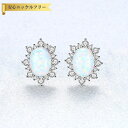 【全品70%OFFクーポン 円高還元セール!!4/20-21】 ピアス 両耳用 人工オパール シルバー925 ホワイト ブルー グリーン シルバー スタッド オ...