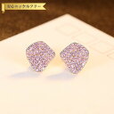 【全品70%OFFクーポン 円高還元セール!!4/20-21】 ピアス 両耳用 キュービックジルコニア ホワイト シルバー925 ピンクゴールド シルバー スタ...