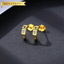 【全品70%OFFクーポン 円高還元セール!!4/20-21】 ピアス 両耳用 キュービックジルコニア ホワイト シルバー925 イエローゴールド スタッド お...