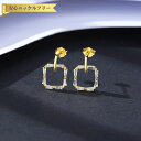 【全品70%OFFクーポン 円高還元セール!!4/20-21】 ピアス 両耳用 キュービックジルコニア ホワイト シルバー925 イエローゴールド スタッド エ...