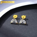 【全品70%OFFクーポン 円高還元セール!!4/20-21】 ピアス 両耳用 レディース キュービックジルコニア ホワイト グリーン シルバー925 イエロー...