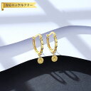 【全品70%OFFクーポン 円高還元セール!!4/20-21】 ピアス 両耳用 レディース キュービックジルコニア シルバー925 イエローゴールド フープ c...