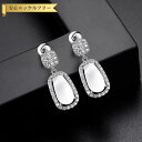【全品70%OFFクーポンで1494円 先着300名様 ご愛顧感謝デーコラボ】 ピアス 両耳用 キュービックジルコニア 真鍮 ホワイト シルバー スタッド 揺れ...