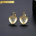 【全品70%OFFクーポンで1194円 祝イーグルス勝利&楽天カードデー】 ピアス 両耳用 キュービックジルコニア ホワイト 真鍮 イエローゴールド スタッド ぶら下がり 上品 エレガント おしゃれ モチーフ フラワー 花 e20030339