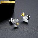 【全品70%OFFクーポン 円高還元セール!!4/20-21】 ピアス 両耳用 レディース キュービックジルコニア ホワイト 真鍮 シルバー スタッド e210...