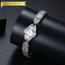 【全品60%OFFクーポン!! フライングセール】 ブレスレット レディース キュービックジルコニア ホワイト 真鍮 イエローゴールド ピンクゴールド シルバー yob002