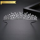 【全品70%OFFクーポン!!BLACKFRIDAYラストスパート3DAYSセール!先着500名様】 ティアラ キュービックジルコニア ホワイト 真鍮 シルバー...