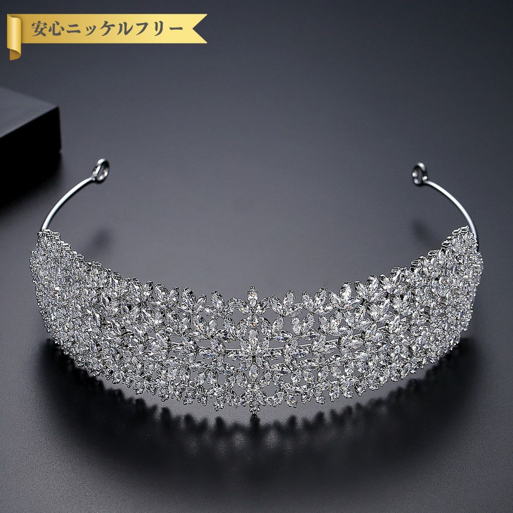 【50%OFFクーポン対象商品!!サンフラワーセールクーポン!先着500名様】 送料無料 ヘアアクセサリー レディース キュービックジルコニア ホワイト 真鍮 ...