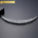 【全品65%OFFクーポン 先着500名様限定 スタートダッシュセール】 送料無料 ヘアアクセサリー レディース キュービックジルコニア ホワイト 真鍮 シルバ...