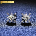 【全品70%OFFクーポン 円高還元セール!!4/20-21】 ピアス 両耳用 レディース モアサナイト ホワイト シルバー925 シルバー 0.5ct スタッ...