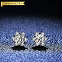 【全品70%OFFクーポン 円高還元セール!!4/20-21】 ピアス 両耳用 レディース モアサナイト ホワイト シルバー925 シルバー 0.5ct スタッ...